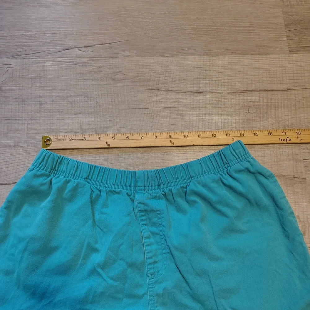 Chubbies Dad Shorts Mens Large Teal Turquoise Blue 100% Cotton Elastic 5.5